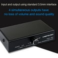 thumbnail image 4 of LYNEPAUAIO B064 1 in 4 out Audio Signal Distributor Stereo Signal Source Audio Splitter Lossless Output USB 5V Powered 3.5mm Interface, 4 of 7