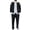 Black, variant on Men's Tracksuit Set Full Zip Stand Collar Jacket and Casual Jogger Pants Athletic Sweatsuit Set White XL(XL)