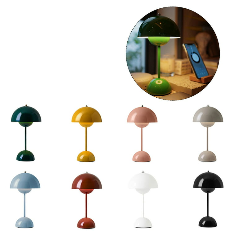 Fule LED Battery Table Lamp Wireless Touch Dimmable Flower Pot Retro Table  Lamp