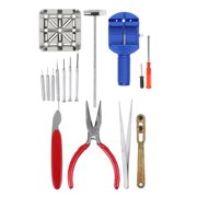 16pcs Watch Repair Tool Kit Band Strap Link Remover Back Opener Screwdriver