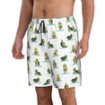 thumbnail image 2 of Wukai Cute Avocado Yoga Print Beach Trunks with Compression Liner Swimsuit Quick Dry Beach Sports Shorts with Pocket-Small, 2 of 8