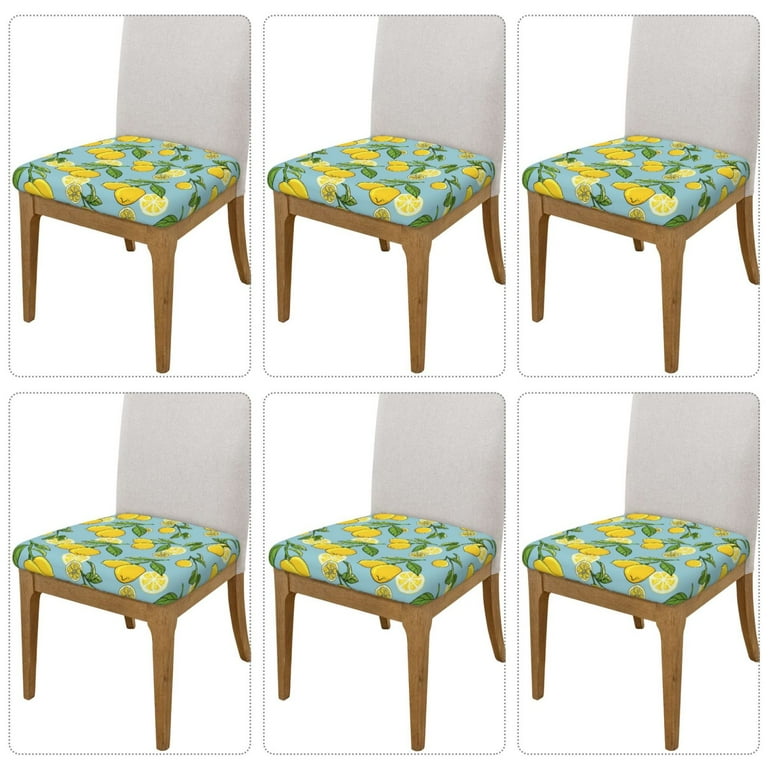 Cauagu Lemon for Dining Chair Seat Covers,Slipcovers Kitchen Chair