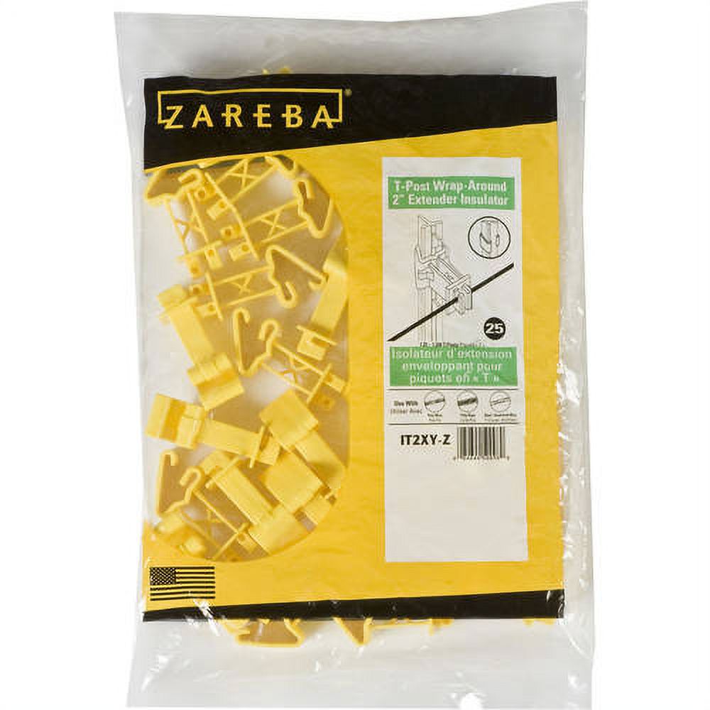 Zareba 25-Pack Yellow Snap-on 2-Inch Extender T-Post Insulator