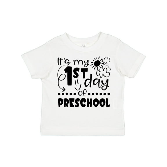 Inktastic It's My 1st Day of Preschool Clouds and Sunshine Boys or Girls Toddler T-Shirt