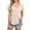 Beige, variant on Women's Pocket V-Neck Tee - Summer Basic Casual T-Shirt, Loose Fit Comfortable Solid Color Top | Yubnlvae (Beige | L)