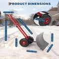 thumbnail image 1 of Eastvita 29x16.53 In Heavy-Duty Rolling Snow Shovel with Wheels/5-Position Adjustable Angle/Height/Double Armrests/Black + Red, 1 of 7