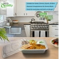 thumbnail image 7 of 4 Compartment Compostable Food Storage Takeout Container with Clear Lids - Biodegradable, Sugarcane, Plant Fiber, Heavy Duty, Microwavable, Tree Free, Ecofriendly, Lunch Trays, Meal Prep, Bento (300), 7 of 7