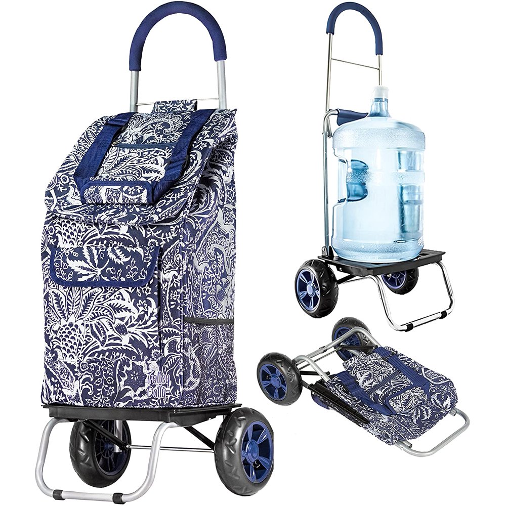 dbest products Trolley Dolly, Victorian Shopping Grocery Foldable Cart