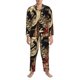 thumbnail image 3 of Balery Gothic Eastern Floral Skull Pijama para Hombre de Dos Piezas con Manga Larga, Conjunto de Dormir y Descanso Suave con Bolsillos-Large, 3 of 7