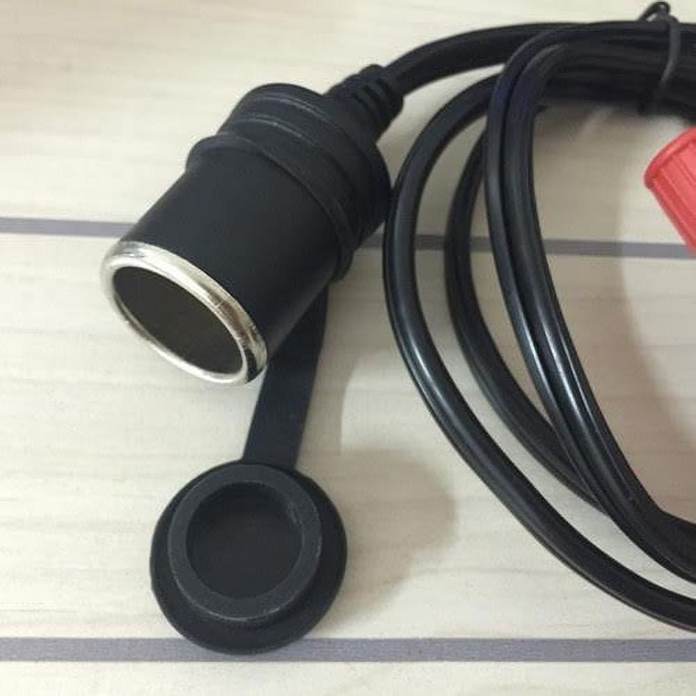 cigarette lighter socket with alligator clips 12v/24v 12 Gauge Battery Clip-On Alligator Clips to Cigarette Lighter  Socket Adapter with cover