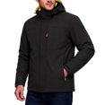 thumbnail image 2 of FENGYOU Mens Outdoor Windproof Waterproof Jacket Lightweight Breathable Hooded Shell Coat for Spring Autumn Hiking Travel Yellow 3XL, 2 of 7