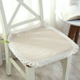 thumbnail image 6 of JeashCHAT Chair Pads Kitchen Dining Chair Pads Summer Lace Trim Cotton Thread Woven Seat Cushions for Indoor Outdoor Home Office Chairs, 15.7" x 15.7", 6 of 6