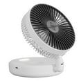 thumbnail image 2 of FHBVT USB Foldable Wall Mounted Fan Brushless Motor 5 Adjustable Wind Speeds Built-in Night Light Quiet Operation Portable Desktop Wall Hanging Large Wind Circulation Cooling Fan for Dorm Home Office, 2 of 6