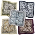 thumbnail image 2 of AEDAMURRA 5 Pcs Womens Head Scarves, Hair Scarf Bandanas for Women with Square Satin and Exquisite Pattern, 2 of 7