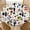 Abstract-Graffiti-Print, variant on YESAD Elastic Tablecloth For Round Tables, Waterproof Tablecover For Up To 36in Round Table, Dining Tablecover For Indoor And Outdoor, Holiday, Sunset-Botanical-Pattern