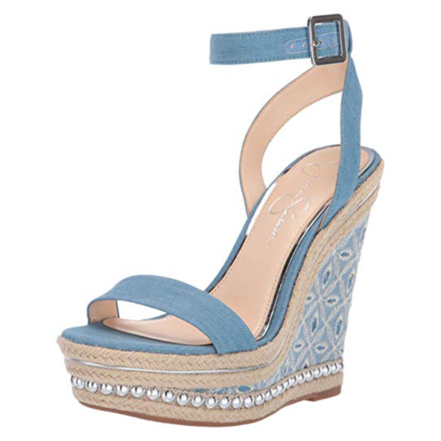 Jessica simpson alinda embellished wedge sandal sale