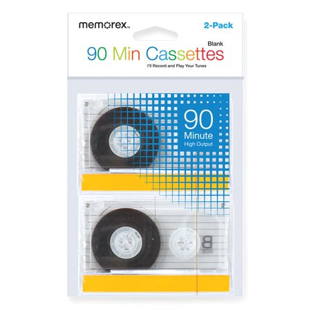 Memorex - Blank Audio Cassettes (2-Pack) - Clear
