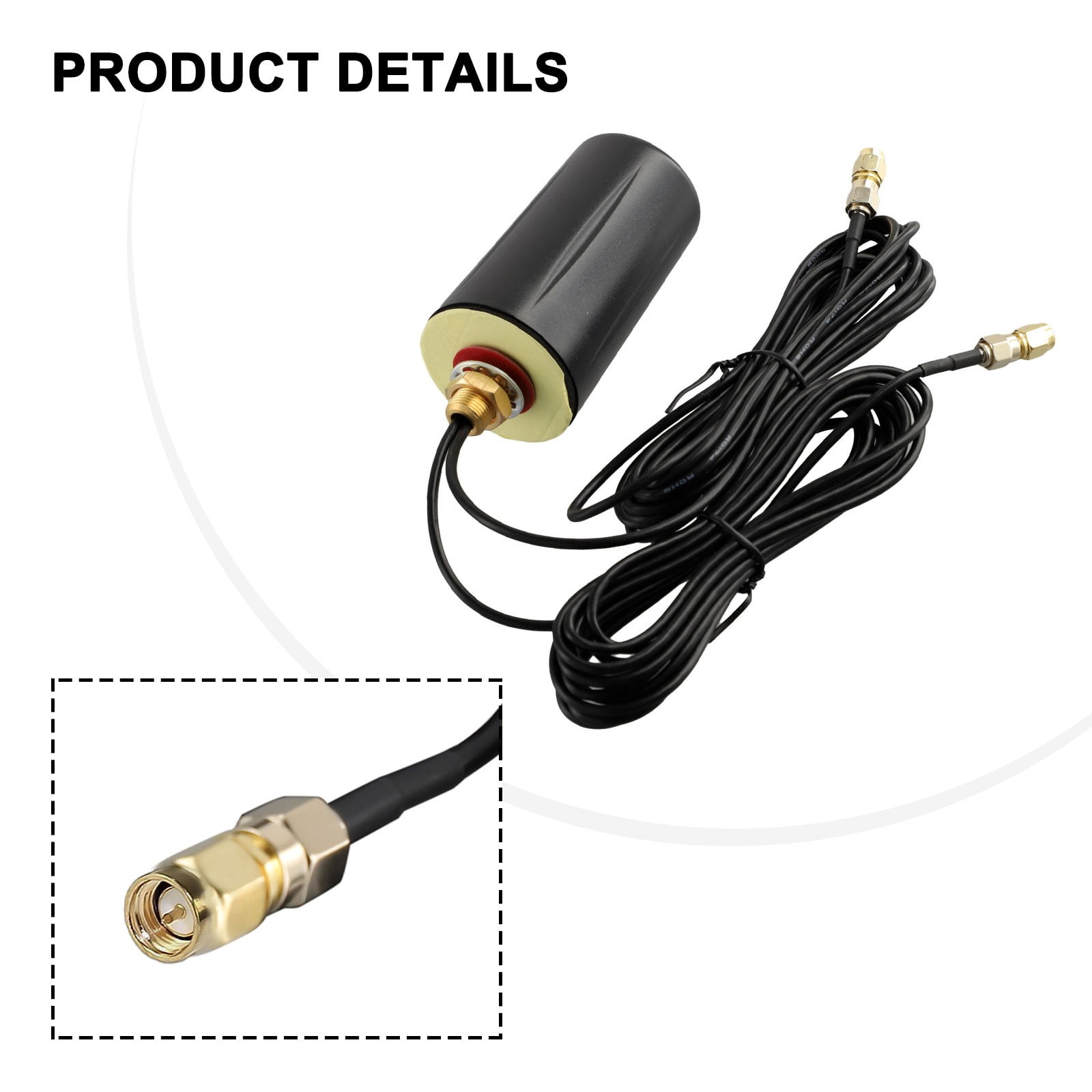 qiya 5G 4G 3G 2G LTE MiMo Outdoor Broadband Mobile Antenna Vehicle External Antenna SMA High Performance Antenna With 3 Meters Cable