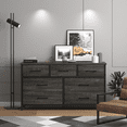 thumbnail image 2 of IKENO Dresser with 7 Drawers, Wide Dresser for Bedroom, Industrial Wood Dresser with Metal Frame, Drawer with Large Storage, 2 of 10
