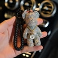thumbnail image 1 of LLavero de oso de diamantes de imitación creativo hecho a mano para mujer, llavero de oso de Animal Punk, llavero colgante de bolso de coche, regalo de moda YAOSANBAO BAO unisex, 1 of 2