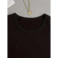 thumbnail image 3 of Women's T Shirts Summer Tops Simple Heart Graphic Shirts Sayings Short Sleeve Vacation Casual Blouse Thankful teeSt. Patrick's Day Print, Casual Women's Round Neck T-Shirt, Comfortable Black Short-S, 3 of 7