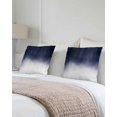 Blue White Ombre 18x18 Pillow Covers Set of 2, Abstract Decorations