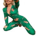 thumbnail image 5 of Combinaison Pyjama pour Femmes Christmas Cartoon une-Pièce de Nuit, 5 of 5