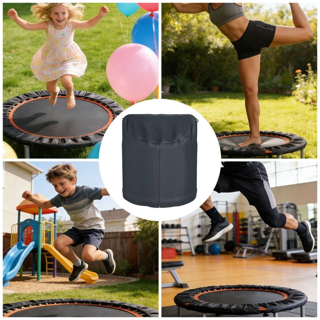 BotaniNest Heavy Duty Trampoline Cover For All Weather Outdoor With Reinforced Corners And Secure Tie Down Straps