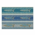 thumbnail image 1 of Mosaic Cutting Board, Style Byzantine Ceramics Inspired Maritime Fractal Fish Pattern Art, Decorative Tempered Glass Cutting and Serving Board, Small Size, Slate Blue, by Ambesonne, 1 of 1