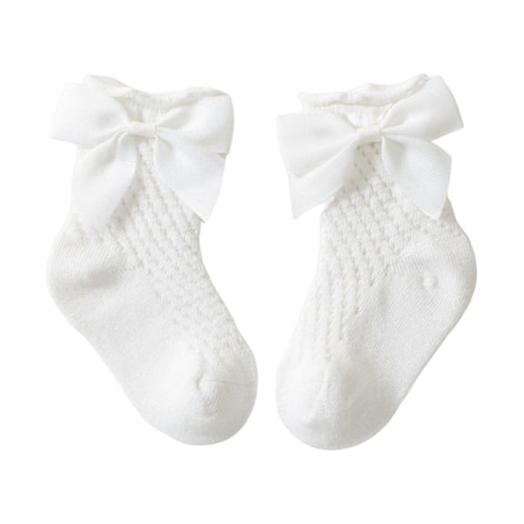 SILVERCELL Toddler Baby Girls Ankle Socks with Bowknot Kids Cotton Breathable Casual Knit Socks