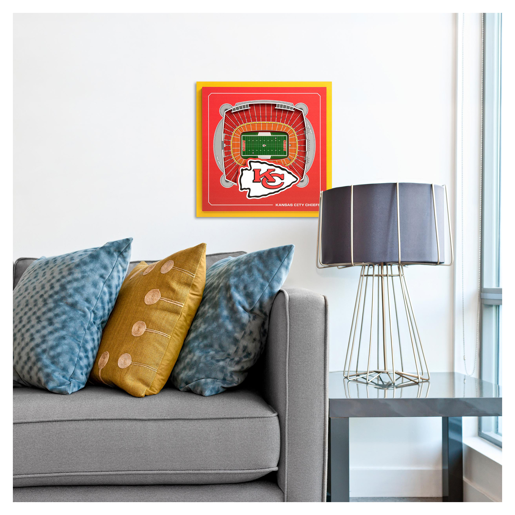 IDNA Kansas City Chiefs 12" x 12" Stadium Series 3D Wall Art