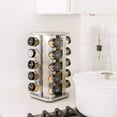 thumbnail image 3 of 20 Jar Spice Rack with Spices Included - Revolving Tower Organizer for Kitchen Spices and Seasonings, (Stainless Steel), 3 of 4