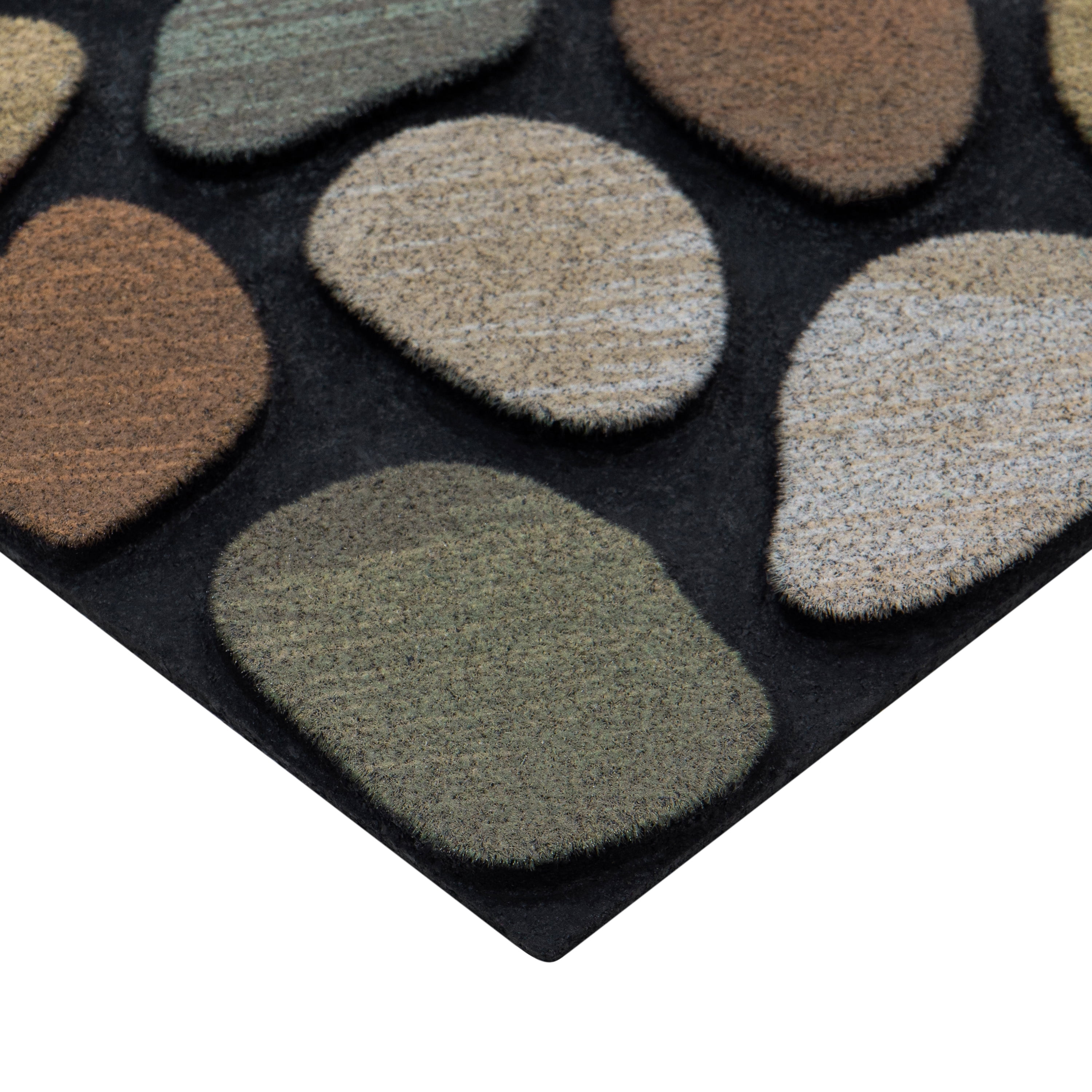 Mainstays Masterpiece Graphic Pebbles Outdoor Doormat, Multicolor, 18" x 30"