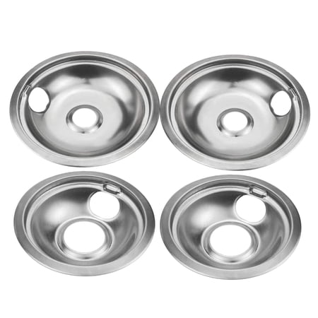 Drip Tray Electric Stove Top Covers for Whirlpool - Set of 4(2 x 6 in. and 2 x 8 in), Stainless Steel, Compatible with W10278125.