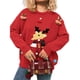 thumbnail image 3 of Suéteres Navideños Feos para Mujer, Suéteres Gráficos de Larga, Suéteres Casuales de Punto para Otoño e Invierno para Mujer Rojo M, 3 of 9