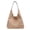 Beige, variant on Womens Suede Crescent Shoulder Bag Trendy Large Capacity Top-handle Travel Tote Handbag Purses