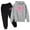 X#864Dark Gray1525, variant on CAIVO Child Girls Casual Outfit Sets 2 Piece Fashion Bowknot Printed Long Sleeve Tops Pants Tracksuits Sweatsuit Hoodie Soft Pants Playful Pullover Bottoms Comfy Daily Wear Toddler Youth 3-4 Years
