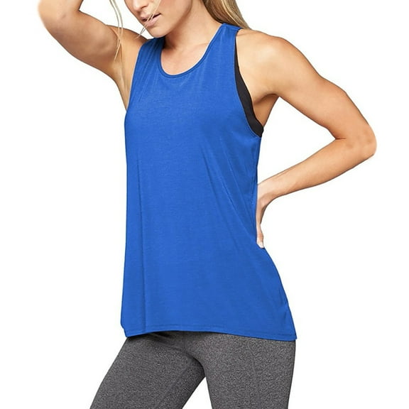 HBYJLZYG Workout Tank Tops For Women, Training Racerback Sleeveless Workout Tops High Neck Lightweight Athletic Running Yoga Gym Shirts