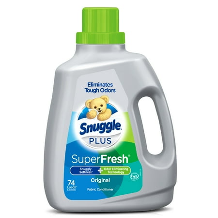 Snuggle Plus Super Fresh Liquid Fabric Softener with Odor Eliminating Technology, Original, 78.3 Fluid Ounces, 74