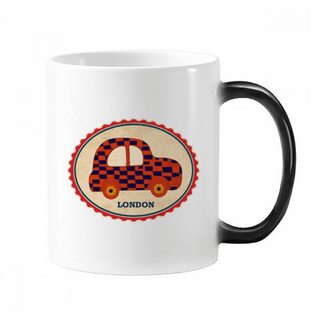 

Little car UK London Stamp Britian Changing Color Mug Morphing Heat Sensitive Cup With Handles 350 ml