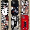 thumbnail image 2 of Singer E-Eminem funda de teléfono para Apple iPhone 15,14,13,12,11,XS,XR,X,8,7,Pro,Max,Plus,mini funda negra de silicona, 2 of 5