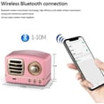 thumbnail image 3 of Altavoces Bluetooth Retro Inalámbricos, Altavoces Vintage Portátiles para Exteriores, Mini Altavoces Recargables con Sonido Potente, Soporte USB/Tarjeta TF/AUX Android iOS Cumpleaños, 3 of 5