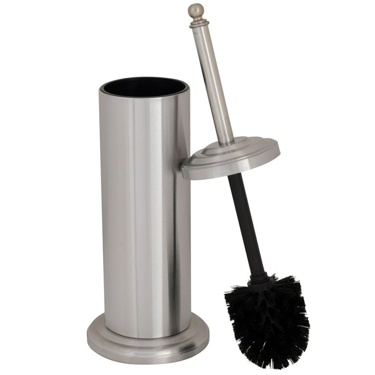 Bath Bliss Stainless Steel Trash Can, Plunger, and Toilet Brush