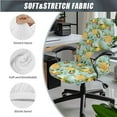 thumbnail image 3 of FKELYI Office Chair Slipcover Armchair Cover with 2 Piece Armrest Covers Floral Lemon Strawberry Print Breathable Swivel Boss Chair Protector, Large, 3 of 6