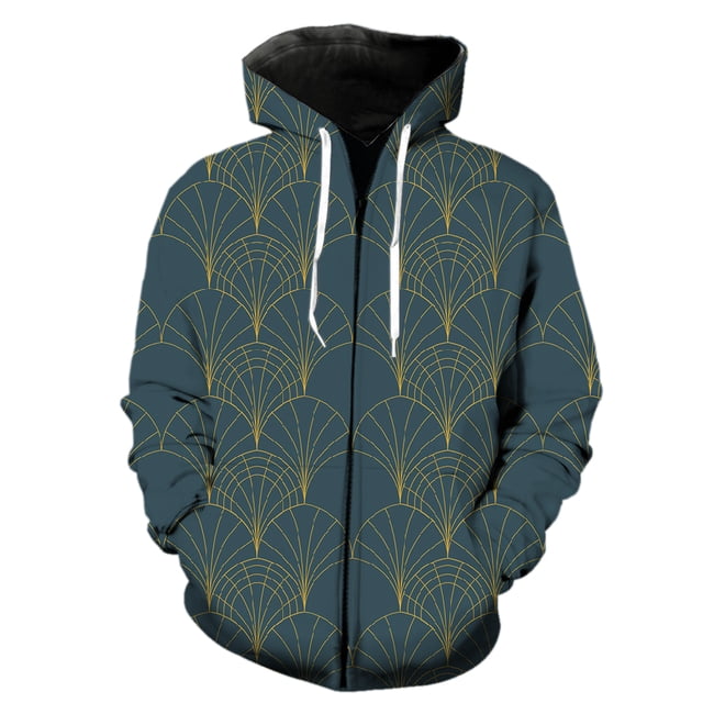 Sudadera con capucha y cremallera de manga larga con estampado abstracto para hombre, divertida sudadera Harajuku de primavera, genial para adolescentes, con estampado 3D, a la moda, unisex, informal,