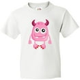thumbnail image 3 of Inktastic Cute Monster, Smiling Monster, Pink Monster, Horns Youth T-Shirt, 3 of 5