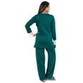 thumbnail image 4 of Bimba Solid Nightwear For Women 2pcs Sleepwear Set Lace Top & Pajama, 4 of 7