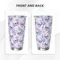 thumbnail image 3 of Fotbe white Skull crystal flower Pattern 20 oz Tumbler Stainless Steel Vacuum Insulated Coffee Ice Cup Double Wall Travel Flask Leak-proof Coffee Cup-Straw Three-piece Set, 3 of 8
