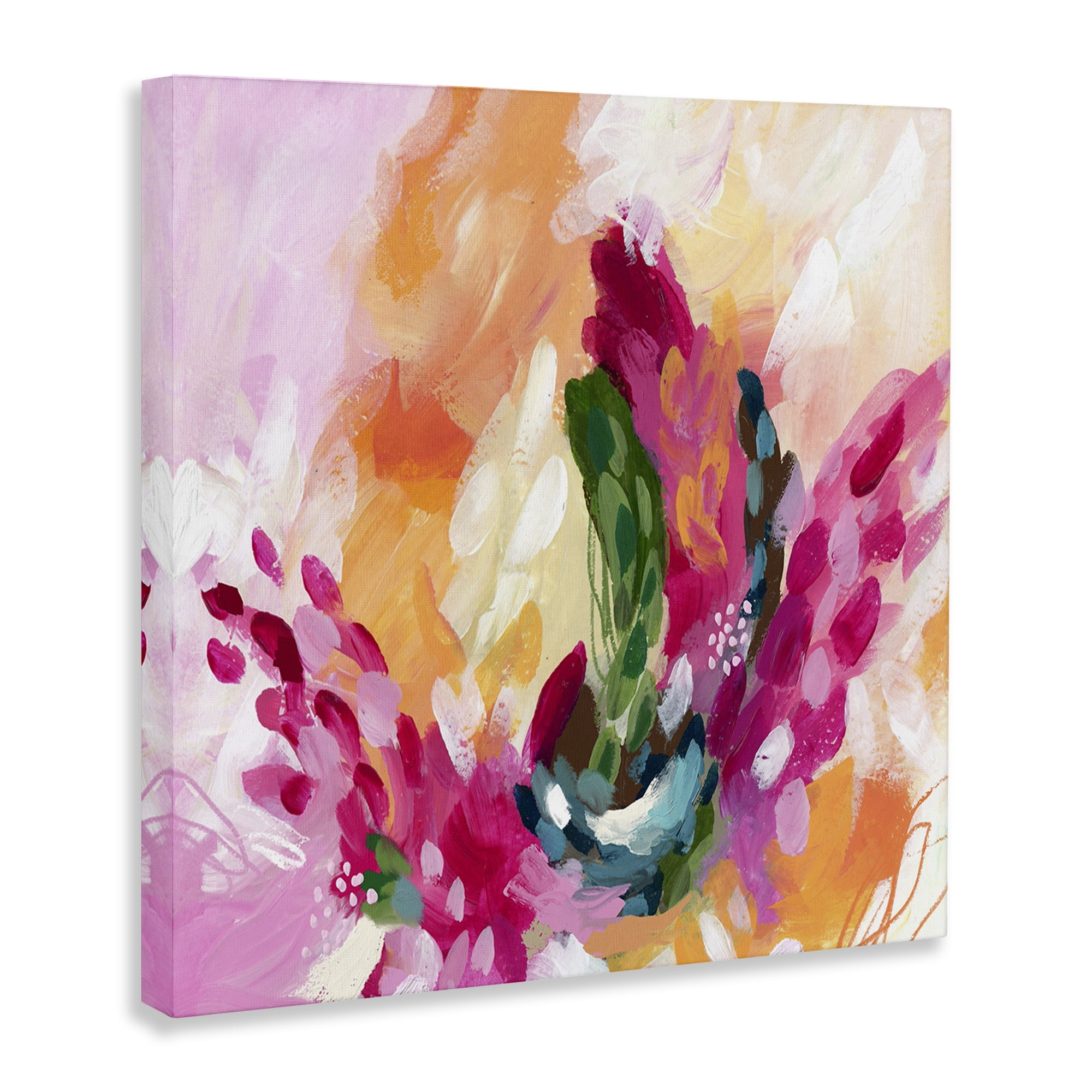 Stupell Industries Abstract Tropical Punch Abstract Painting Gallery Wrapped Canvas Art Print Wall Art, 30 x 30