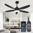 thumbnail image 5 of OUTON 42" Ceiling Fan with Lights and Remote Control, Indoor Outdoor Ceiling Fans for Bedroom, Living Room, Black Modern Fanlight, 5 of 9